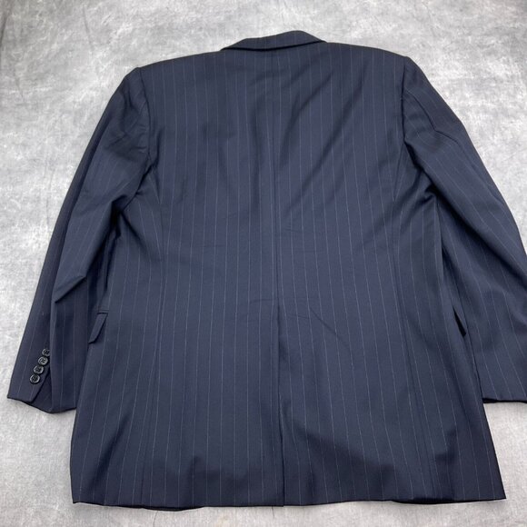 Hickey Freeman Blazer Men 44L Blue Loro Piana Super 120s Wool Classic USA VTG - Picture 9 of 16